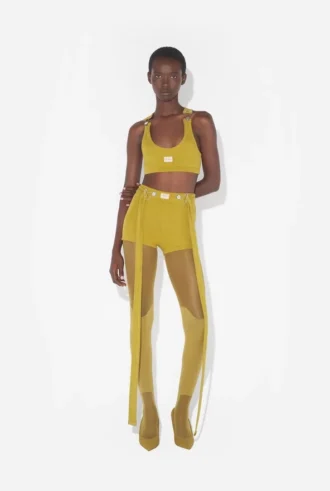 Le short vert à patch Gaultier