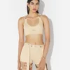 Le soutien-gorge beige à patch Gaultier