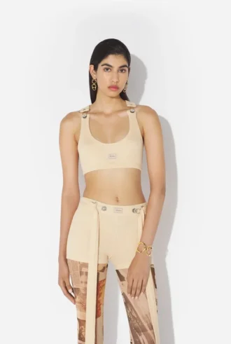 Le soutien-gorge beige à patch Gaultier Le soutien-gorge beige à patch Gaultier