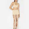 Le soutien-gorge beige à patch Gaultier