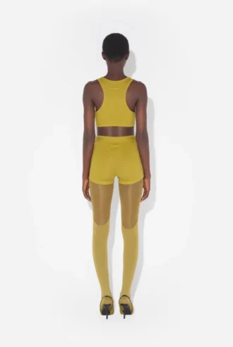Le short vert à patch Gaultier