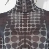 Réédition – Haut en maille avec imprimé pois noir et blanc