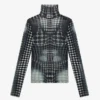 Réédition – Haut en maille avec imprimé pois noir et blanc