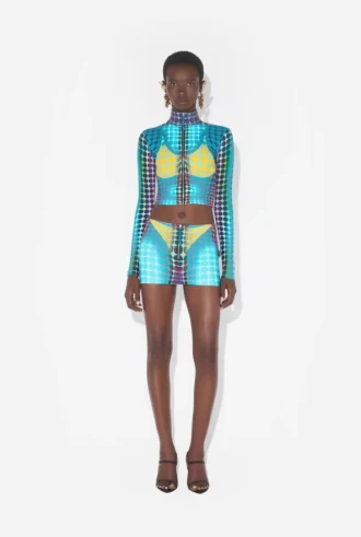 Réédition – la mini-jupe à pois bleus