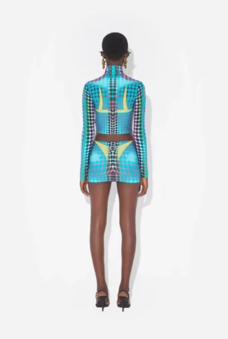 Réédition – la mini-jupe à pois bleus