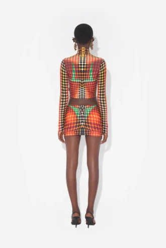 Réédition – la mini-jupe à pois marron