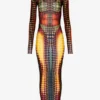 Réédition – la robe longue à pois marron