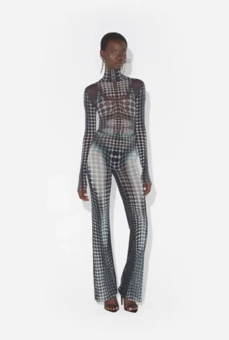 Réédition – le pantalon à pois noir et blanc