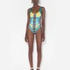 Réédition – Maillot de bain à pois bleus