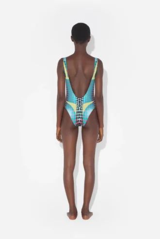 Réédition – Maillot de bain à pois bleus