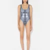 Réédition – Maillot de bain à pois noirs et blancs