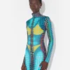 Réédition – Robe à imprimé pois bleus